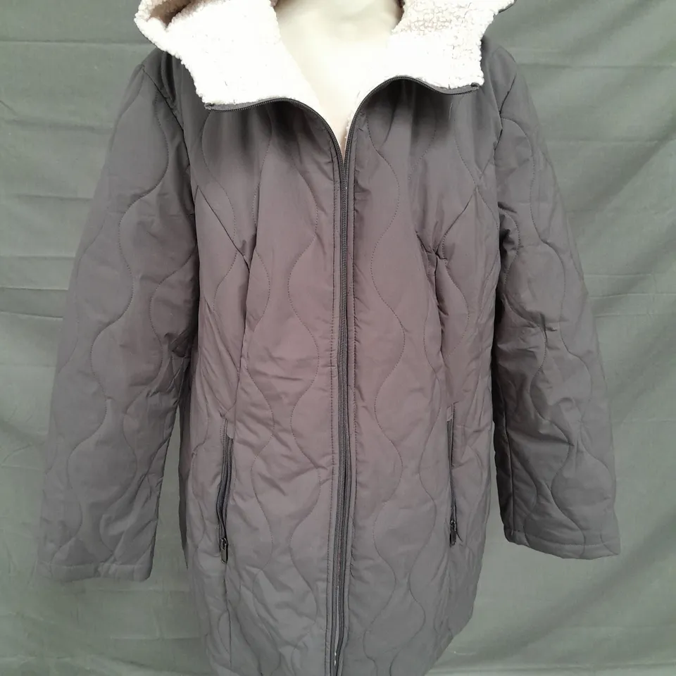 CENTIGRADE QUILTED COAT INANTHRACITE - LARGE