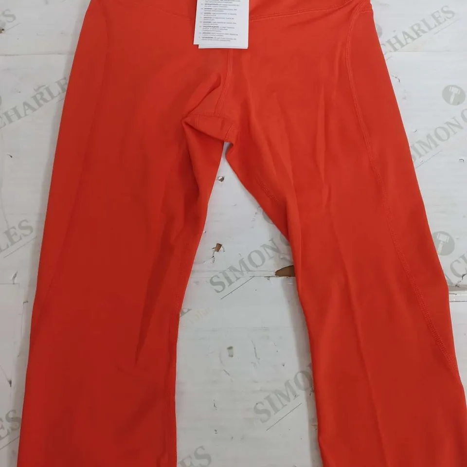 NIKE DRI FIT ORANGE WOMENS GYM LEGGINGS - XS