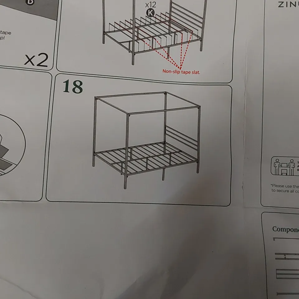 BOXED GOLD METAL BED FRAME (1 BOX)