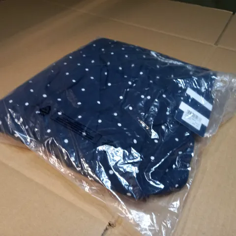 PACKAGED CREW CLOTHING COMPANY NAVY/WHITE SPOT PATRICIA DRESS - SIZE 16