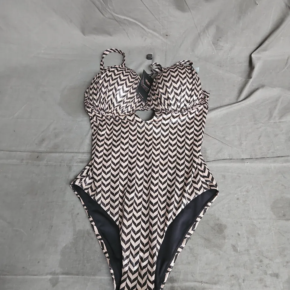 BOUX AVENUE DOLCE VITA BOOST SWIMSUIT IN BLACK MIX SIZE 32DD