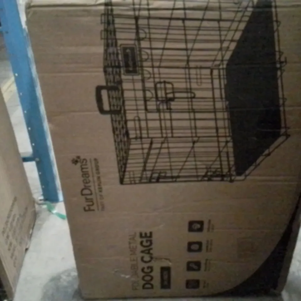 BOXED KEPLIN FURDREAMS FOLDABLE METAL DOG CAGE 24 INCH