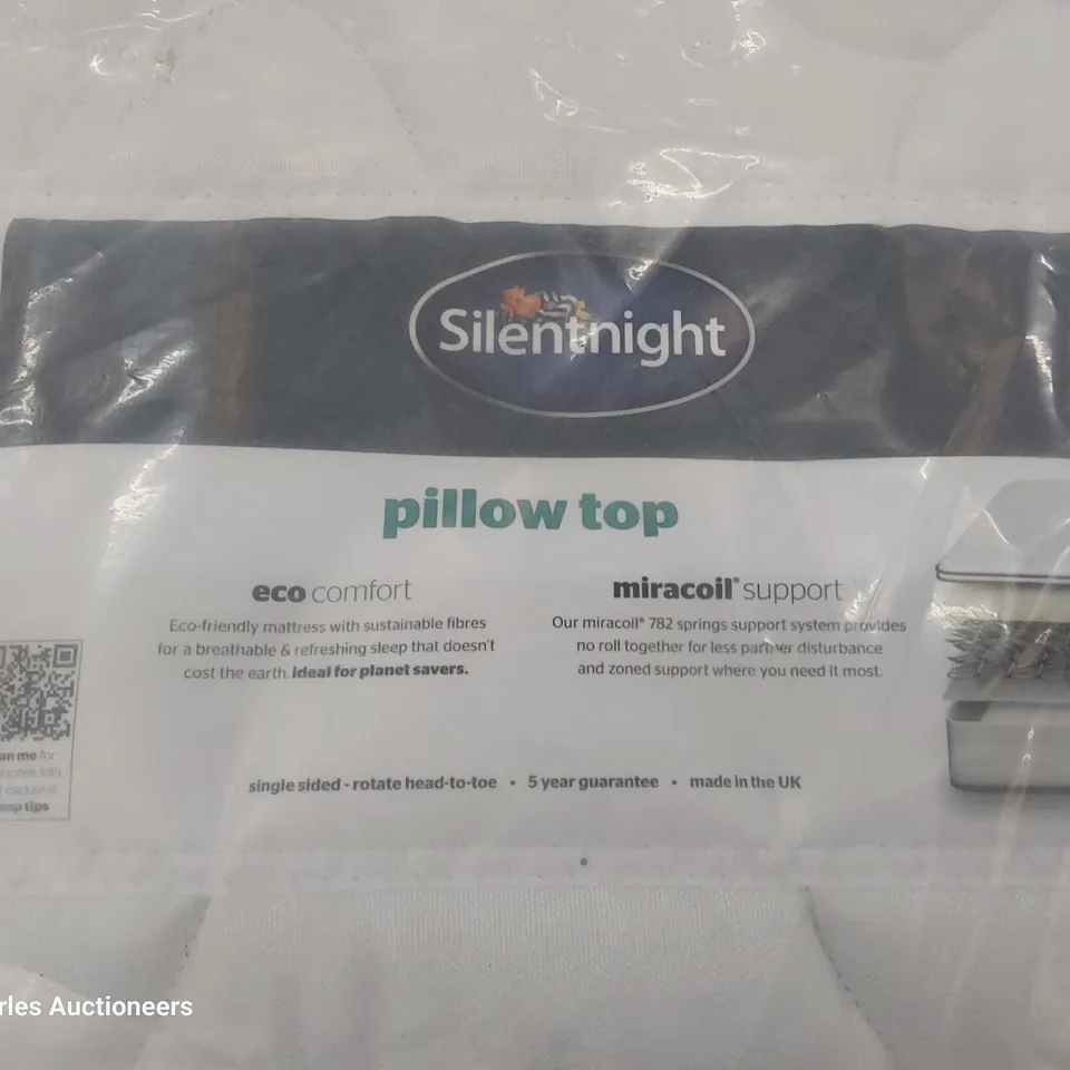 QUALITY BAGGED SILENTNIGHT 3' SINGLE PILLOW TOP MATTRESS 
