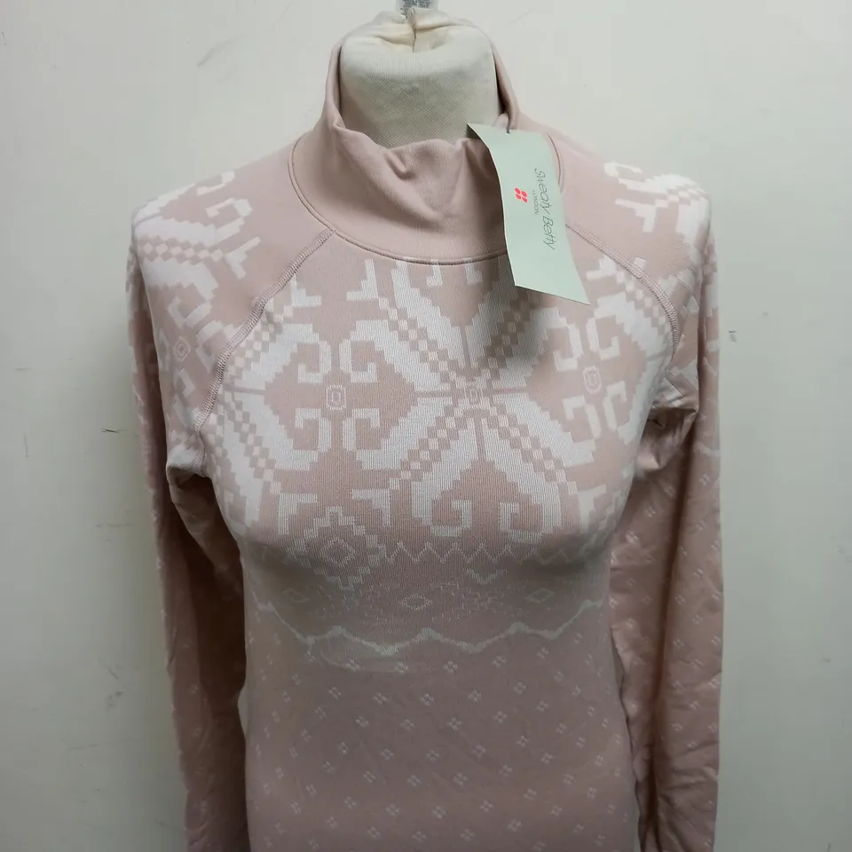 SWEATY BETTY FAIRISLE BASE LAYER TOP SIZE M