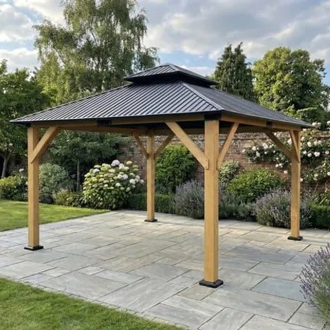BOXED NORFOLK LEISURE OTTAWA 3M X 3.65M GAZEBO WITH DOUBLE ROOF (4 BOXES)