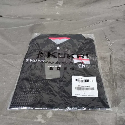 KUKRI ENGLAND COACHES & STAFF POLO SHIRT – BLACK, SIZE M