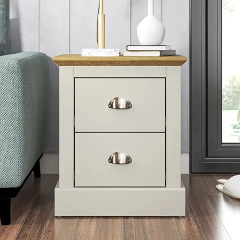 BOXED OCTAVE 2 DRAWER BEDSIDE TABLE (1 BOX)