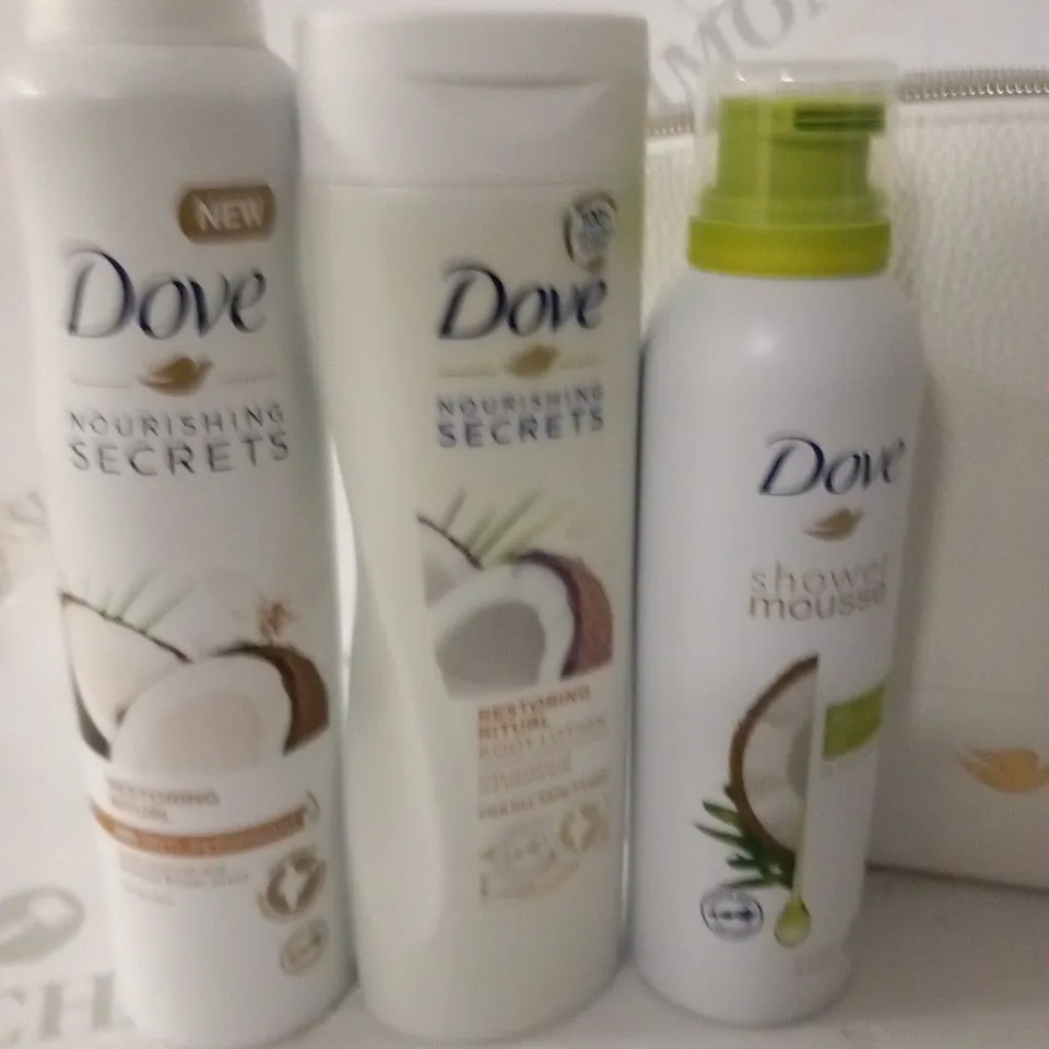 BOX OF 4 BRAND NEW DOVE NOURISHING SECRETS RELAXING RITUAL WASHBAG GIFT SET 