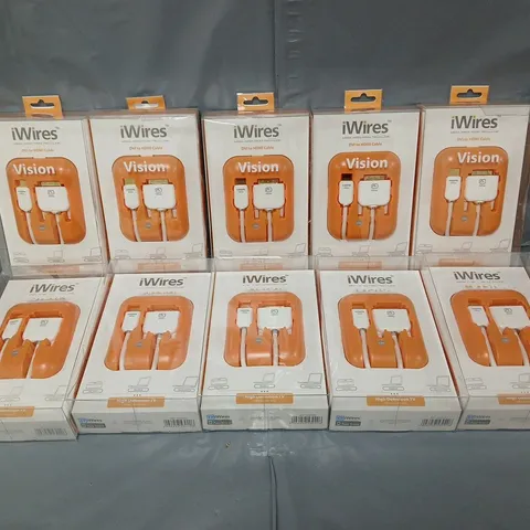10 BOXED IWIRES VISION DVI TO HDMI CABLE