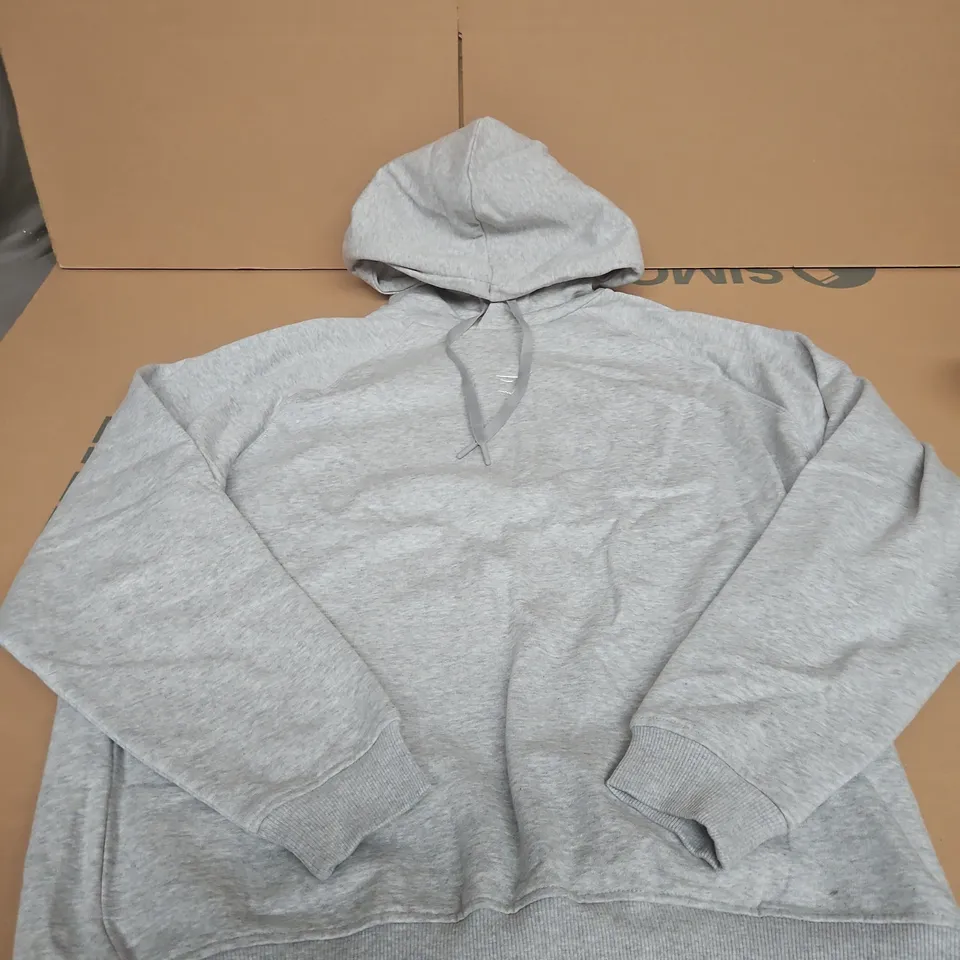 GYMSHARK TRAINING OVERSIZED FLEECE HOODIE – GREY SIZE M