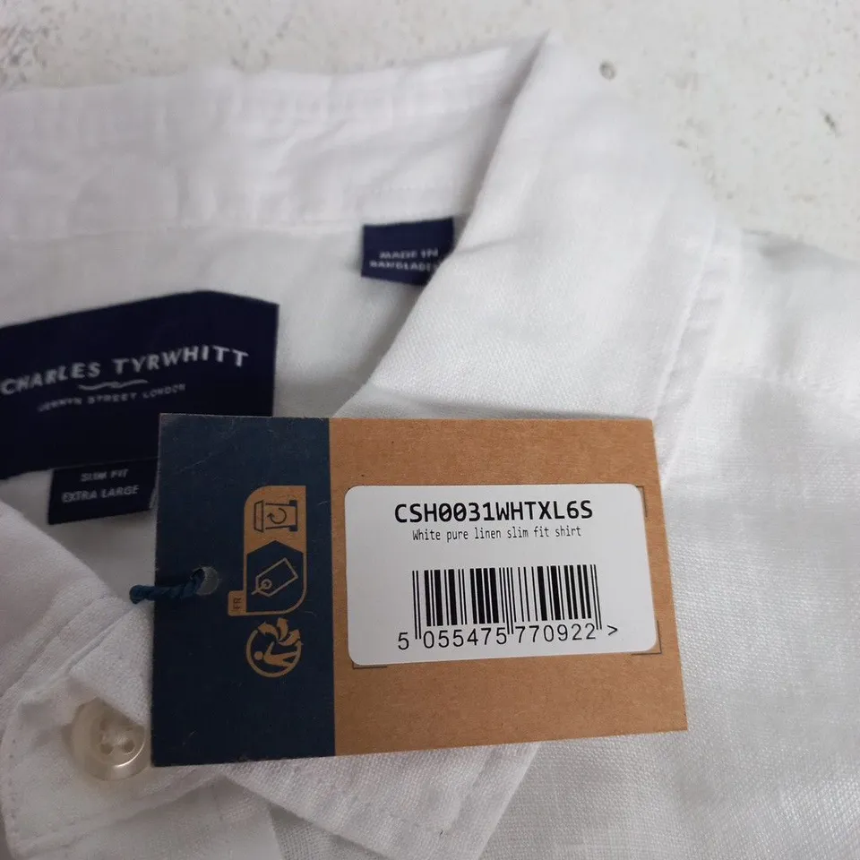 CHARLES TYRWHITT WHITE SLIM FIT SHIRT – XL (EXTRA LARGE), MADE IN BANGLADESH