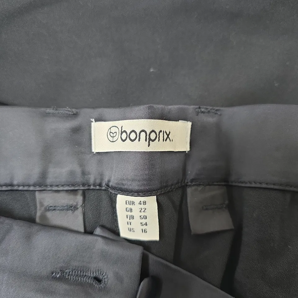 BONPRIX BLACK WOMEN'S TROUSERS, UK 22 (EU 48)