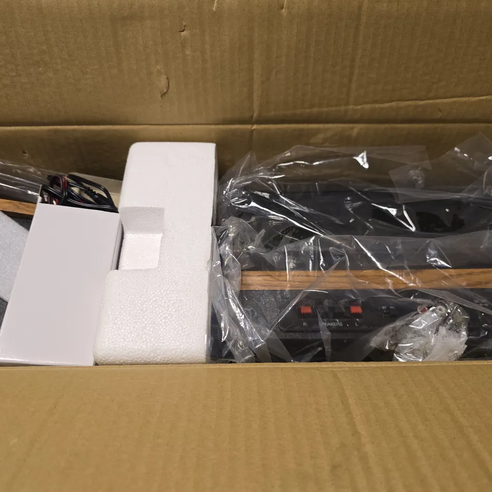 BOXED LENCO TURNTABLE WITH BLUETOOTH AND SPEAKERS - LS-300WD V2