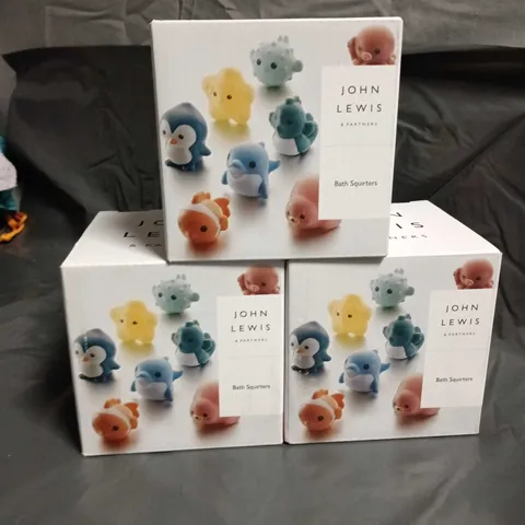 LOT OF 3 BOXED SETS OF JOHN LEWIS BATH SQUIRTERS