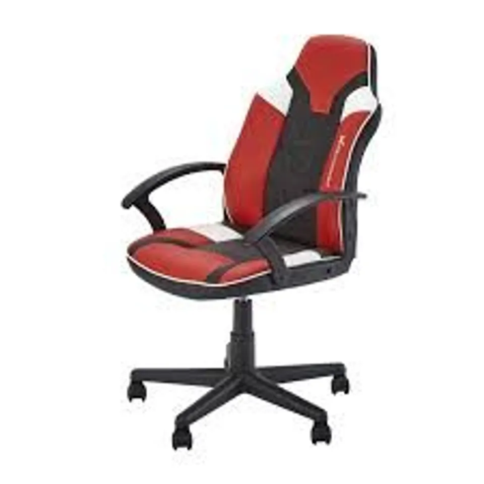 BOXED X ROCKER SATURN BLACK/RED/GREY MID-BACK ESPORT GAMING CHAIR (1 BOX)