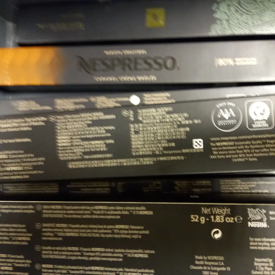 LOT OF 14 PACKS OF NESPRESSO-COMPATIBLE COFFEE CAPSULES