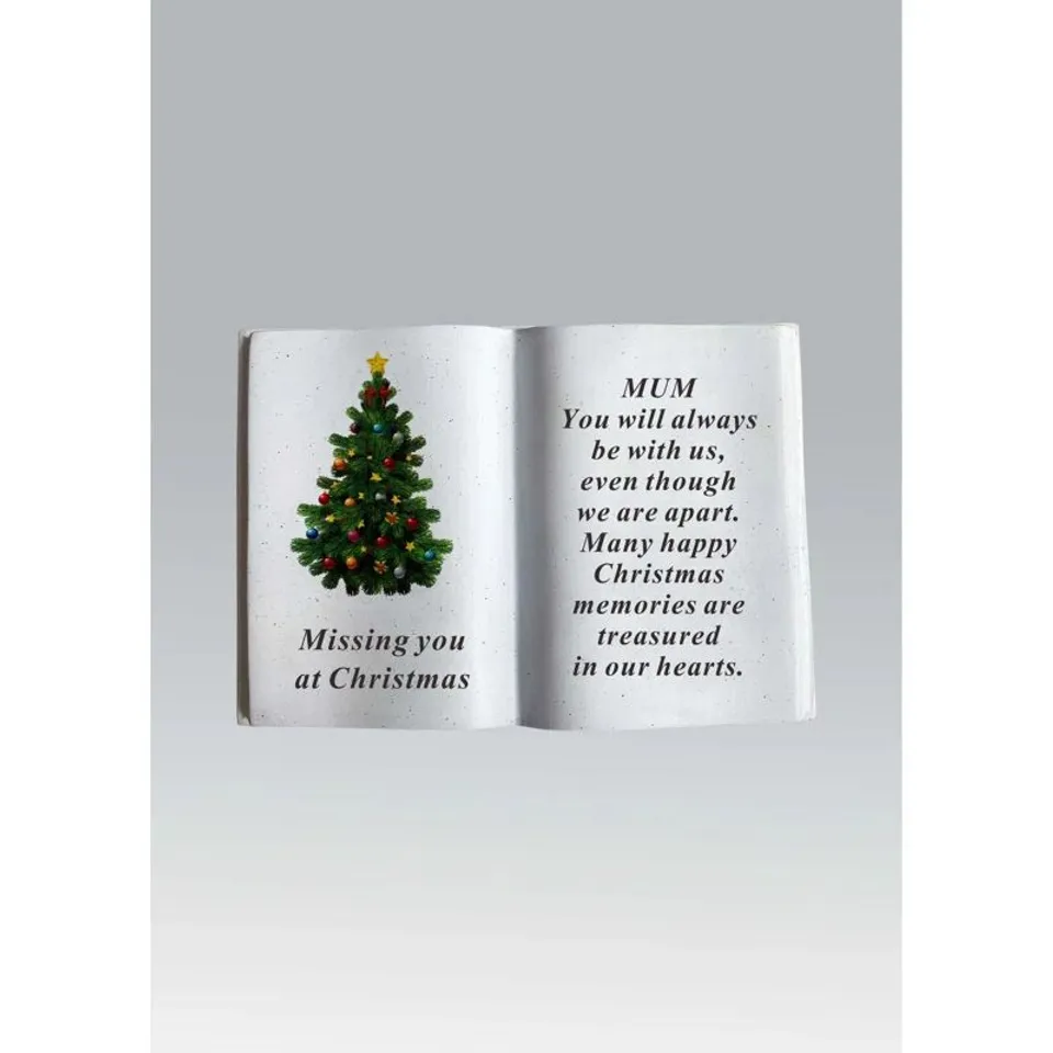 BOXED FLICKERING XMAS TREE REMEMBRANCE BOOK (1 BOX)