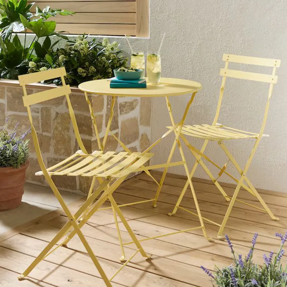 BOXED CALI METAL FOLDING BISTRO SET