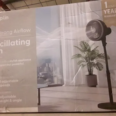 BOXED KEPLIN 10" STRONG AIRFLOW OSCILLATING FAN - BLACK