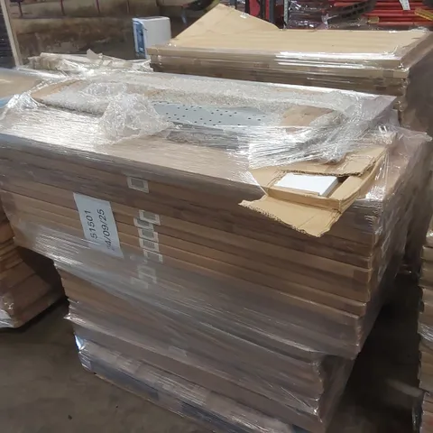 PALLET CONTAINING A VERY LARGE QUANTITY OF WOODEN FURNITURE PANELS ECT