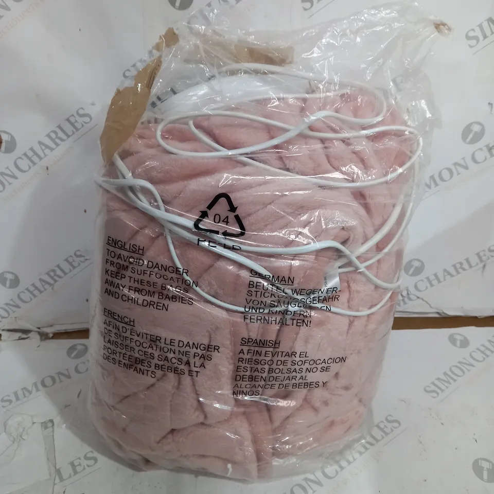 COZEE HOME VELVET SOFT HEATED BLANKET IN PINK