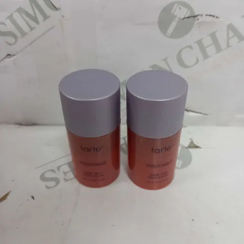 2 X TARTE CHEEK STAIN BLUSH FLUSH FULL SIZE 0.5OZ SEALED "EXPOSED"
