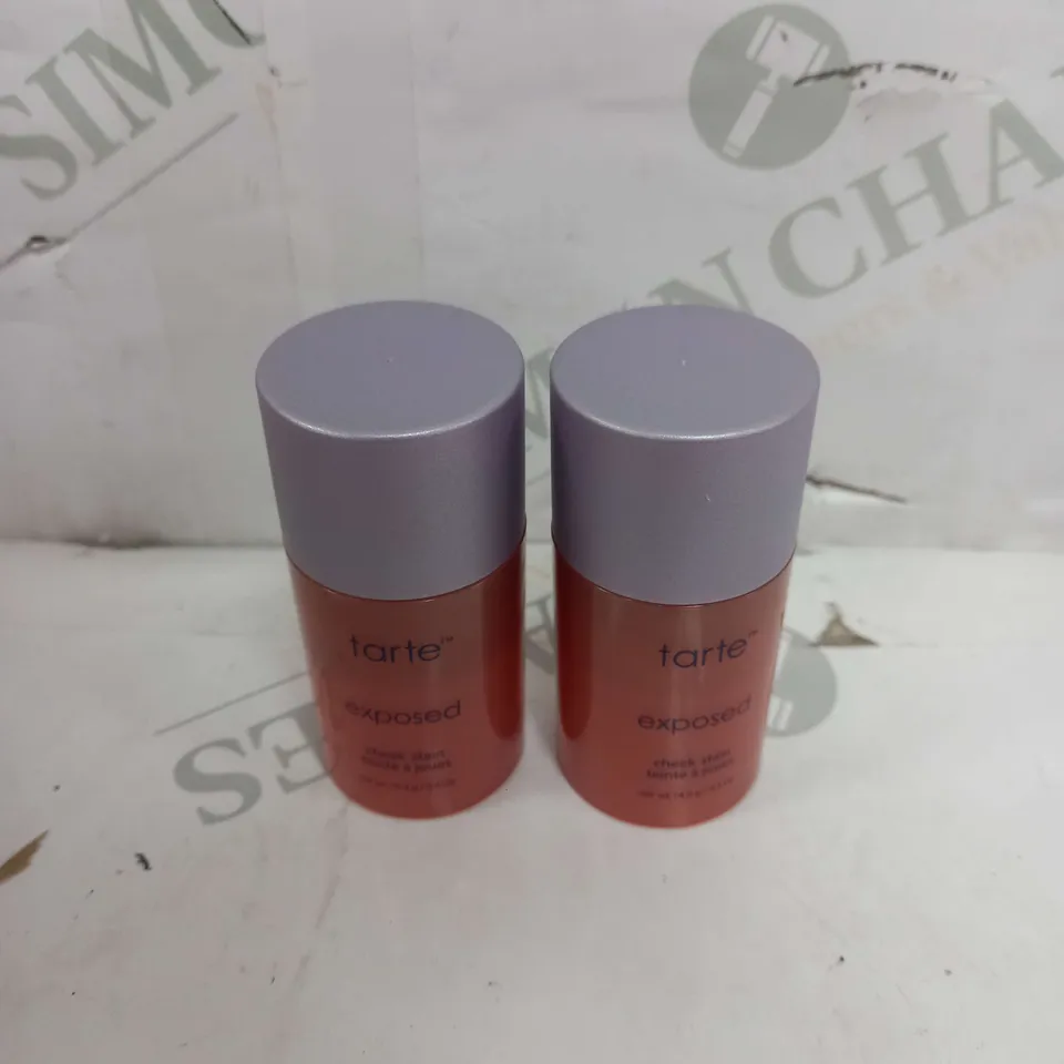 2 X TARTE CHEEK STAIN BLUSH FLUSH FULL SIZE 0.5OZ SEALED "EXPOSED"