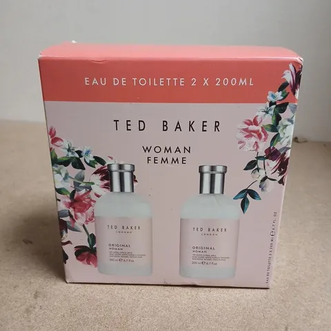 BOXED AND SEALED TED BAKER WOMAN FEMME EAU DE TOILETTE 2 X 200ML