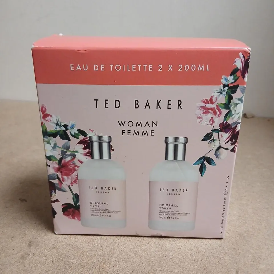 BOXED AND SEALED TED BAKER WOMAN FEMME EAU DE TOILETTE 2 X 200ML