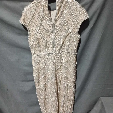 COAST BEADED PEARL-EMBELLISHED DRESS – UK 14 (EUR 42, US 10)