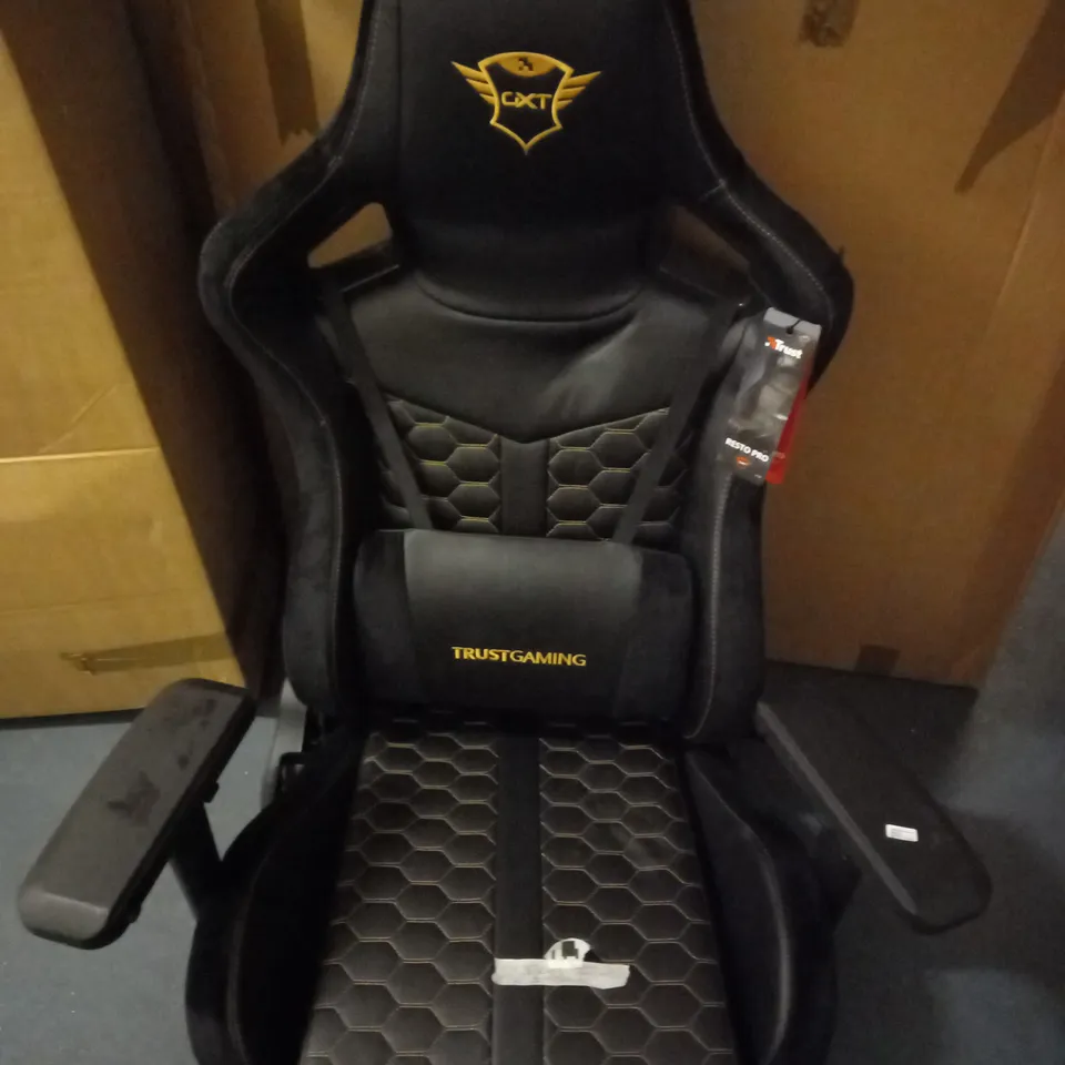TRUST GAMING RESTO PRO IN BLACK & GOLD - COLLECTION ONLY