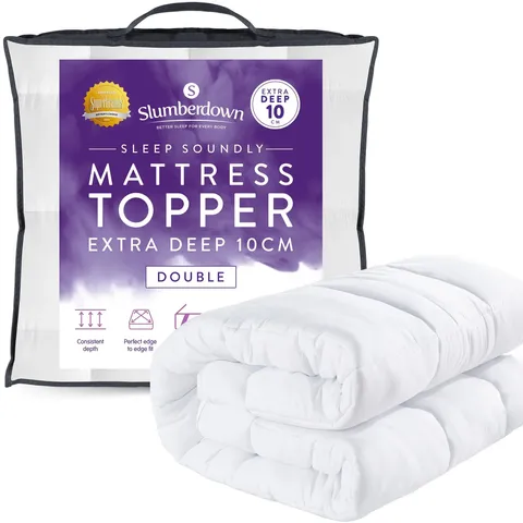 BAGGED SLUMBERDOWN SLEEP SOUNDLY EXTRA DEEP 10CM MATTRESS TOPPER ULTRA PLUSH COMFORT - DOUBLE 