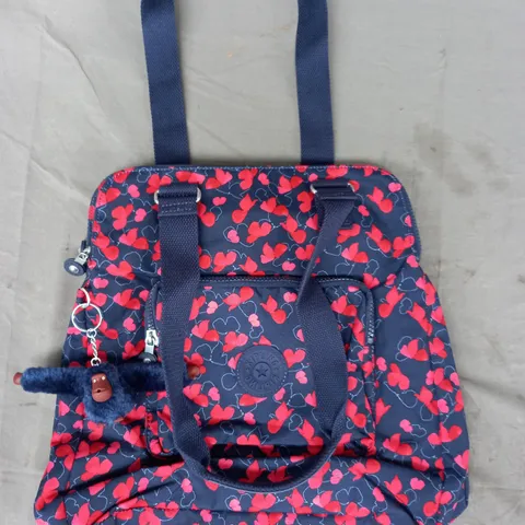 KIPLING CRAVALA TOTE BAG IN NAVY/RED