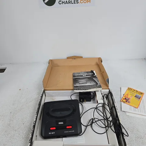 SEGA MEGA DRIVE II 16-BIT CONSOLE – BOXED WITH MANUAL, POWER SUPPLY & CABLES