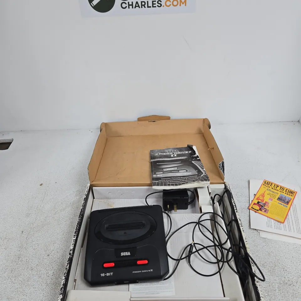 SEGA MEGA DRIVE II 16-BIT CONSOLE – BOXED WITH MANUAL, POWER SUPPLY & CABLES