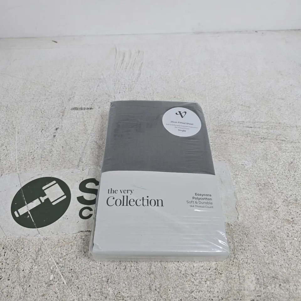 THE VERY COLLECTION 25CM FITTED SHEET SINGLE 144 THREAD COUNT