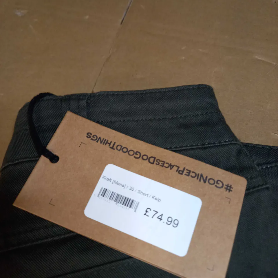 KRAFT MENS KHAKI CHINO TROUSERS SIZE 30R