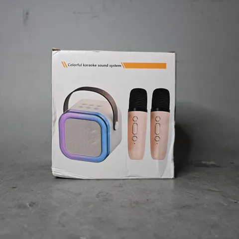 BOXED COLORFUL KARAOKE SOUND SYSTEM - K52 IN PINK