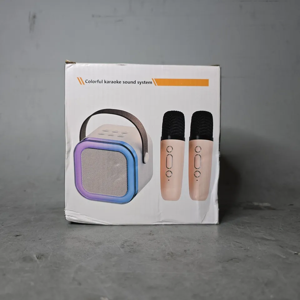 BOXED COLORFUL KARAOKE SOUND SYSTEM - K52 IN PINK
