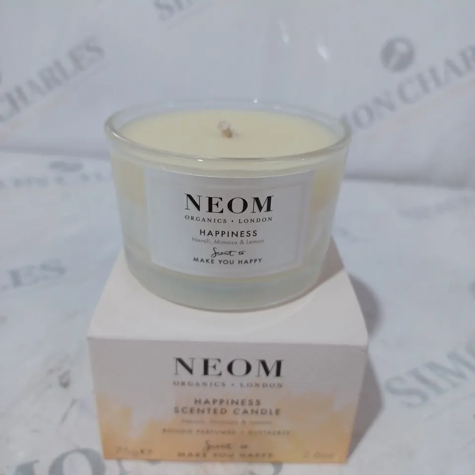 NEOM ORGANICS LONDON HAPPINESS SCENTED CANDLE 75G