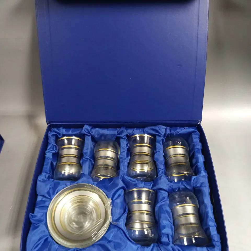 BOXED EURO KLASS TURKISH TEA SET - COLLECTION ONLY 