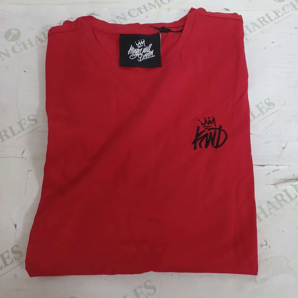 KINGS WILL DREAM COBY TEE IN RED - MEDIUM