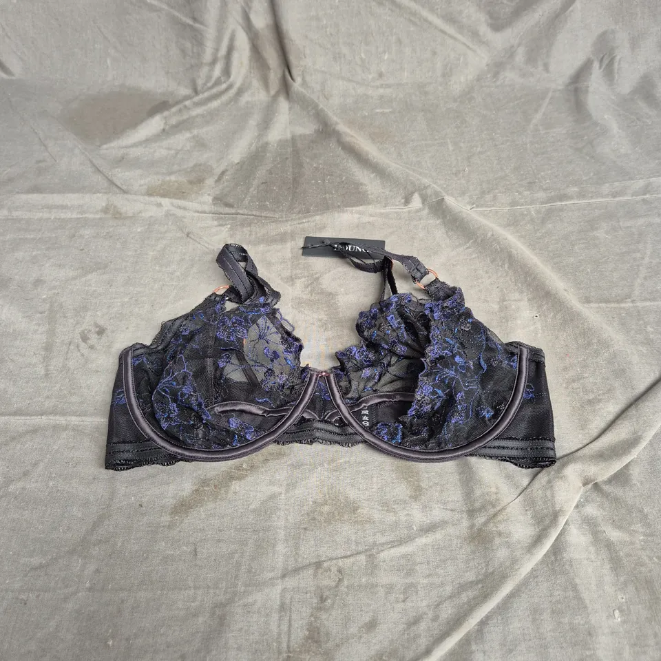 LOUNGE CECILY INTIMATES BRA IN BLACK/BLUE SIZE 32F