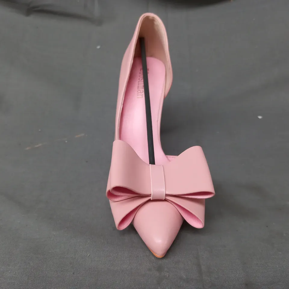BOXED PAIR OF ELOSHMAN POINTED TOE HIGH HEEL SHOES IN PINK EU SIZE 36