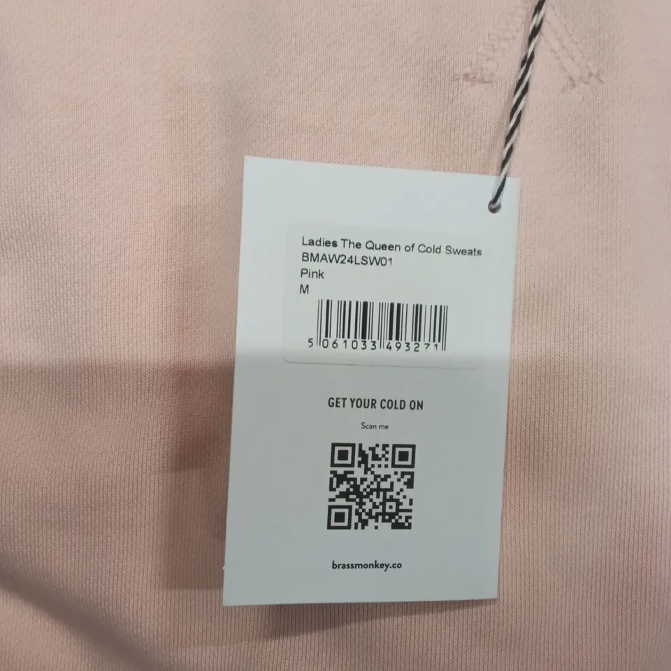 BOX OF BRAND NEW BRASS MONKEY SWEATS - PINK SIZE MEDIUM APPROXIMATELY 15