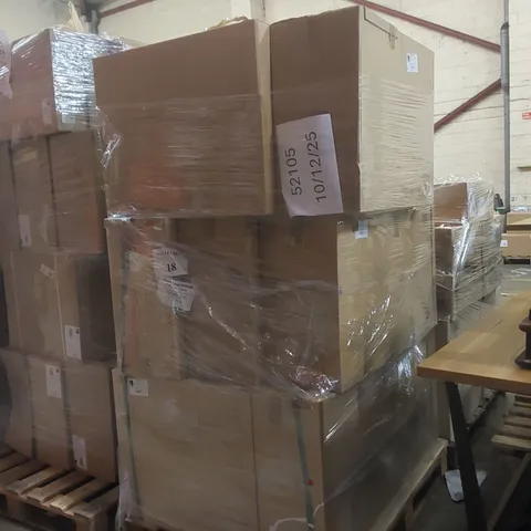 PALLET CONTAINING A LARGE QUANTITY OF BRAND NEW ASSORTED BATHROOM FURNITURE ITEMS INCLUDING: CALYPSO BASIN UNIT, WC CARCASSES ECT