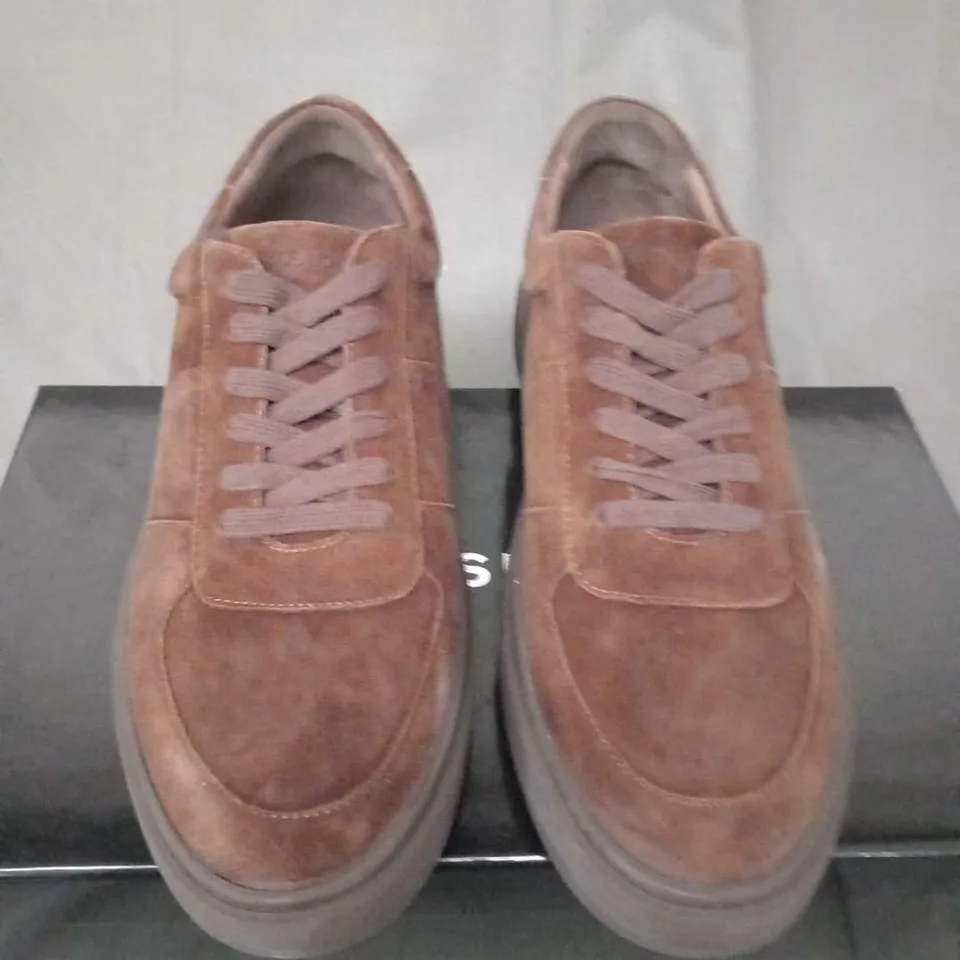 BOXED REMUS UOMO ENRICO BROWN SUEDE SIZE 44