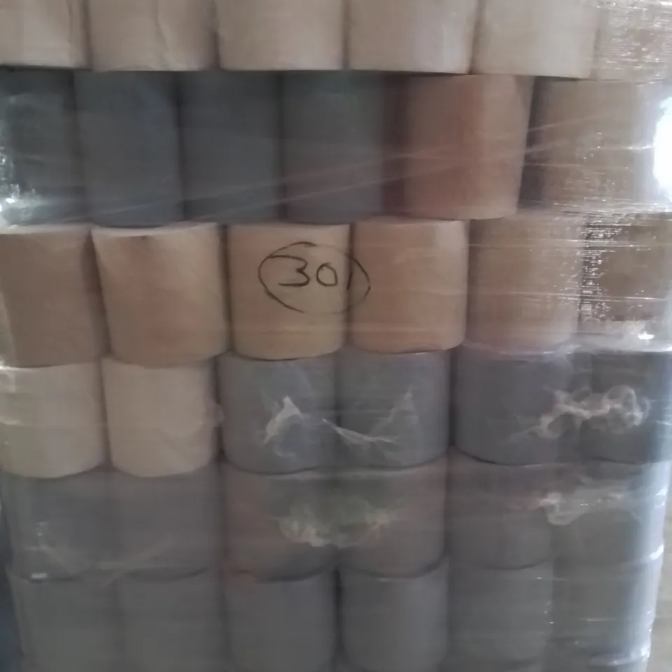 PALLET CONTAINING APPROXIMATELY 280 PAPER CLEANING ROLLS IN VARIOUS COLOURS 