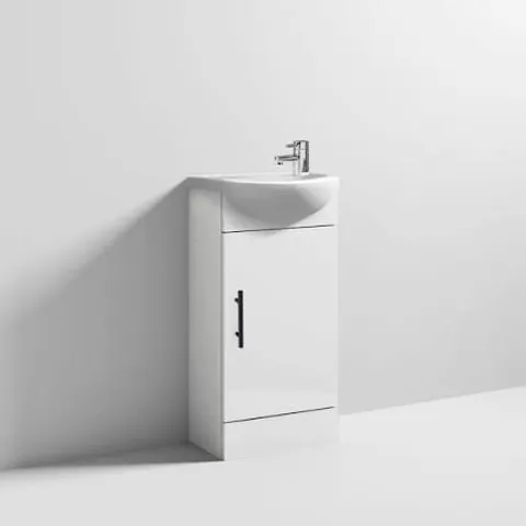 BOXED SIENNA BAIN UNIT WITH BASIN - GLOSS WHITE