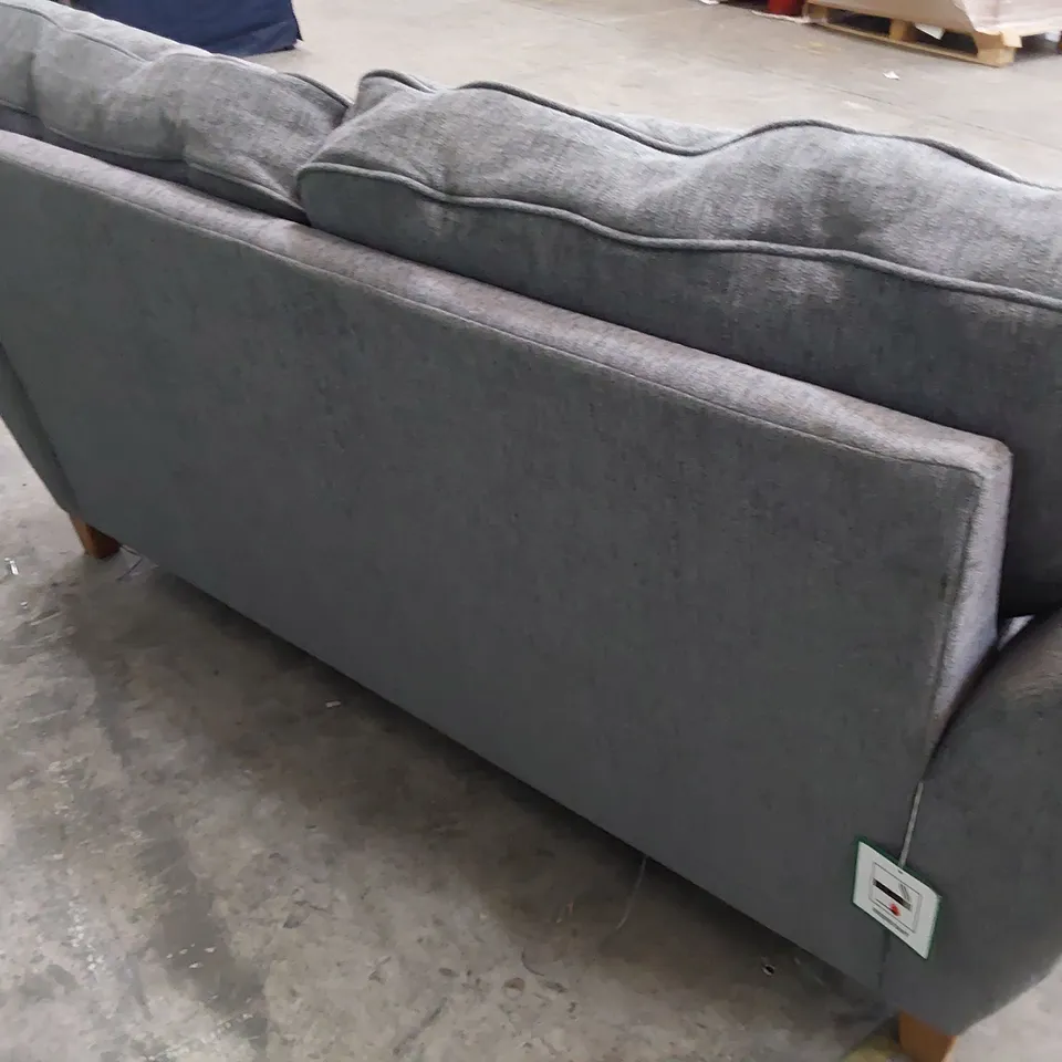 DESIGNER TWO SEATER SOFA GREY FABRIC 